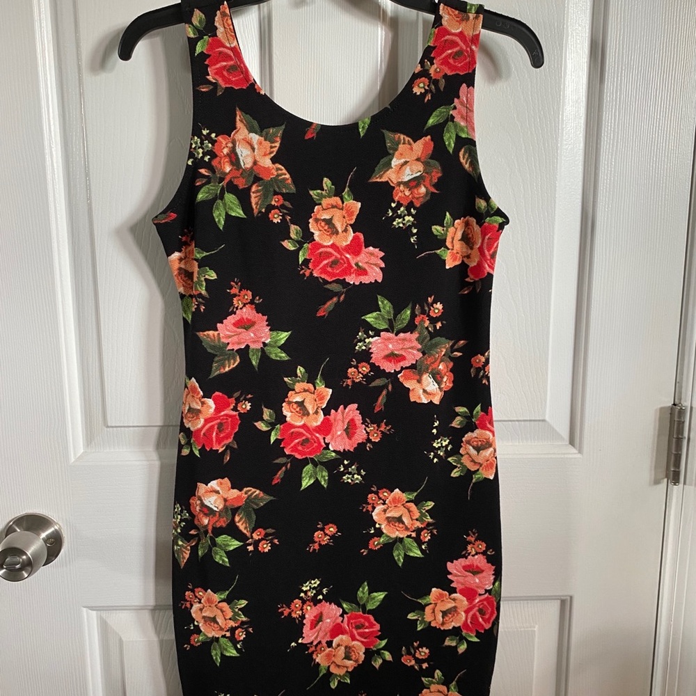 Ambiance sleeveless Mini Dress Floral junior sz md